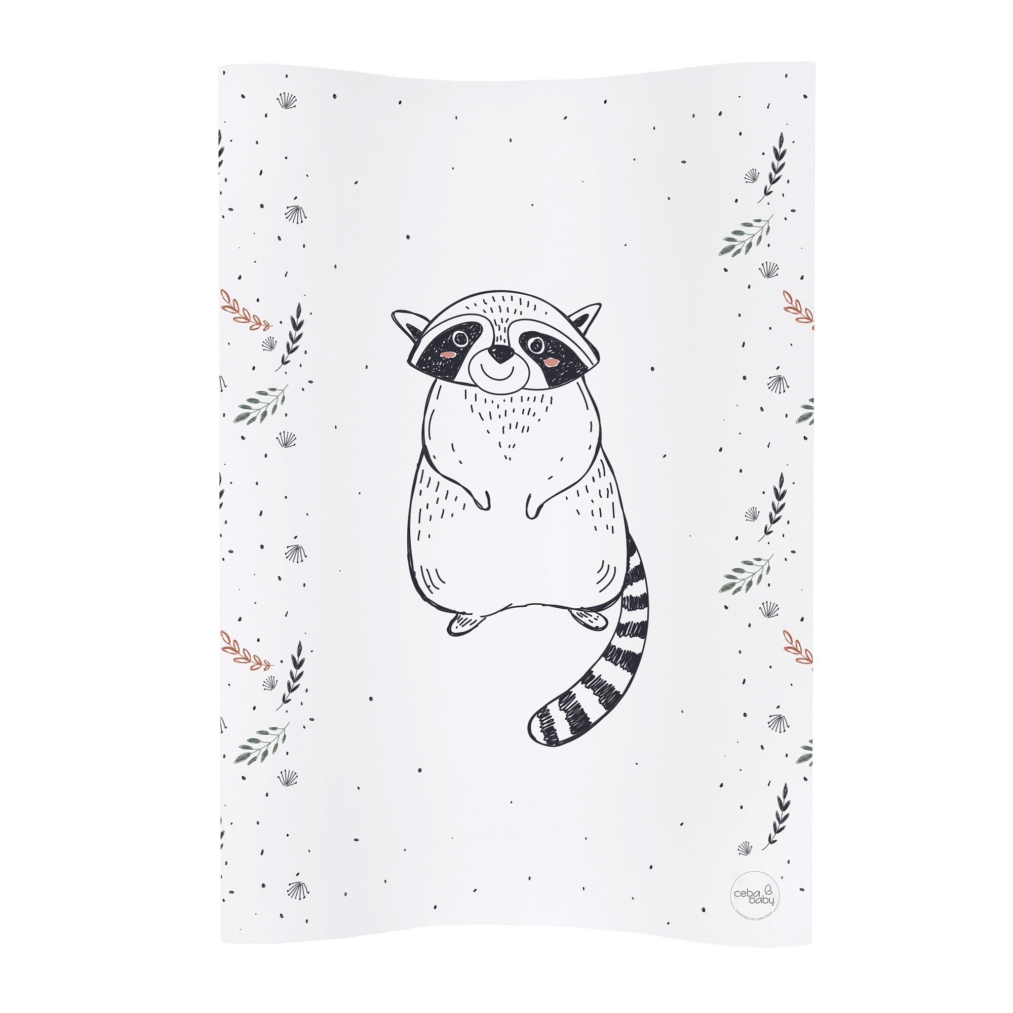 CEBA Podložka přebalovací 2-hranná měkká COSY (50x70) Raccoon