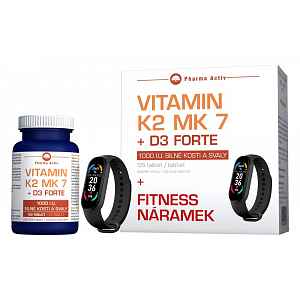 Vitamín K2 MK 7 + D3 Forte 125tbl. + Fitness náramek