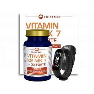 Vitamín K2 MK 7 + D3 Forte 125tbl. + Fitness náramek