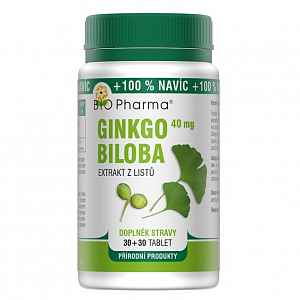 Ginkgo Biloba 40mg tbl.30+30 Bio-pharma