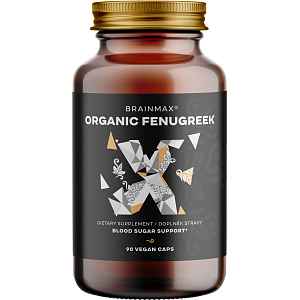 BrainMax Organic Fenugreek 700 mg, BIO Pískavice řecké seno, 90 rostlinných kapslí