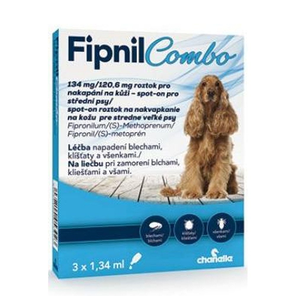 FIPNIL Combo 134/120,6mg M Dog Spot-on 3x1,34ml
