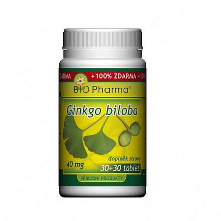 Ginkgo Biloba 40mg tbl.30+30 Bio-pharma