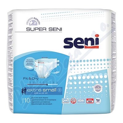 KALHOTKY ABSORPČNÍ PRODYŠNÉ DENNÍ SENI SUPER EXTRA SMALL BOKY 40-60CM,1400ML,10KS