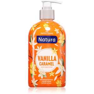 PAPOUTSANIS Natura Vanilla Caramel tekuté mýdlo 480 ml