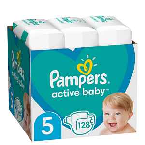 PAMPERS Active Baby plenky 5 (128 ks), 11-16 kg