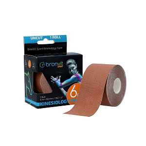 BronVit Sport Kinesio Tape classic 5 cm x 6 m tejpovací páska tmavě béžová