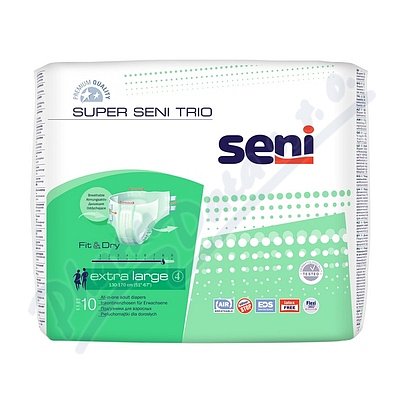 KALHOTKY ABSORPČNÍ PRODYŠNÉ VYSOKÁ SAVOST SENI SUPER TRIO LARGE BOKY 100-150CM,3400ML,10KS