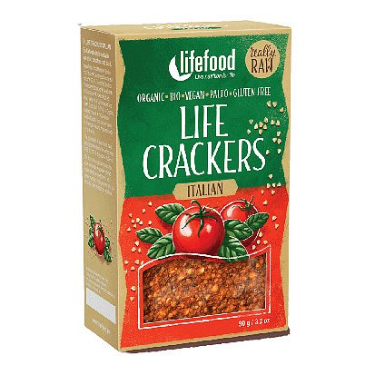 Lifefood LIFE CRACKERS BIO RAW Italské 90g