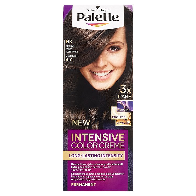 Schwarzkopf Palette Intensive Color Creme barva na vlasy Středně Hnědý N3