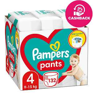 PAMPERS Pants kalhotky plenkové 4 (132 ks) 9-15 kg