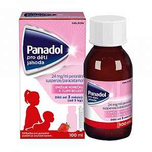 Panadol pro děti Jahoda 24 mg/ml perorální suspenze 100 ml