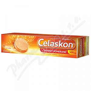 CELASKON šumivé tablety Červený pomeranč 500 mg 20 tablet