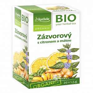 Apotheke BIO Zázvor s citronem a mátou čaj 20x1.5g