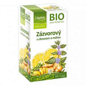 Apotheke BIO Zázvor s citronem a mátou čaj 20x1.5g