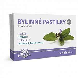 MedPharma Bylinné pastilky šalvěj 36ks