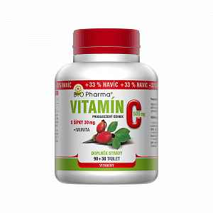 Vitamín C 500mg s šípky prodl.účinek tbl.90+30