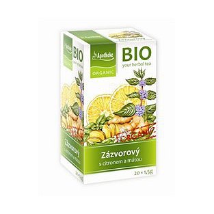 Apotheke BIO Zázvor s citronem a mátou čaj 20x1.5g