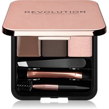 Makeup Revolution Brow Sculpt Kit sada pro dokonalé obočí odstín Dark 2,2 g