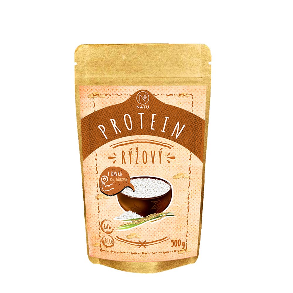 NATU Rýžový protein BIO 500 g