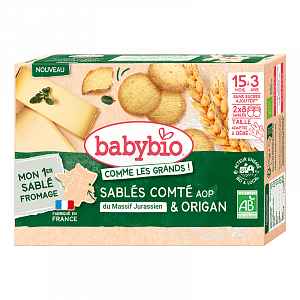 Babybio Křehké sušenky se sýrem Sablé Comté a oregánem 72 g