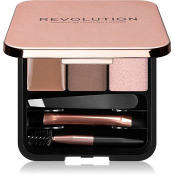 Makeup Revolution Brow Sculpt Kit sada pro dokonalé obočí odstín Brown 2,2 g