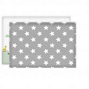 Lalalu Podložka na hraní Premium White Star 190x130 cm