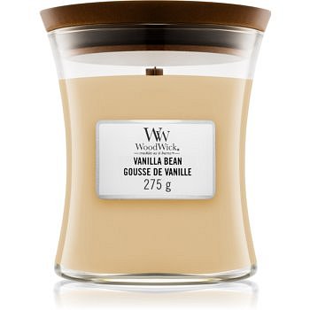 Woodwick Vanilla Bean vonná svíčka 275 g s dřevěným knotem