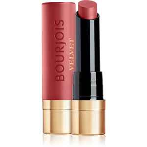 Bourjois Rouge Velvet The Lipstick dlouhotrvající rtěnka s matným efektem odstín 49 Maca Rose 2.4 g