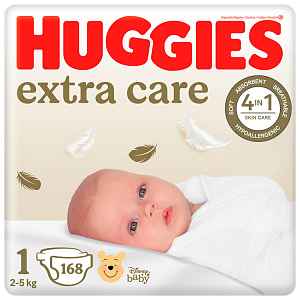 2x HUGGIES® Pleny jednorázové Elite Soft vel. 1 84 ks