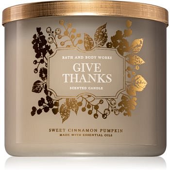 Bath & Body Works Sweet Cinnamon Pumpkin vonná svíčka I. (Give Thanks) 411 g