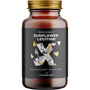 BrainMax  Sunflower Lecithin, slunečnicový lecitin, 90 rostlinných kapslí