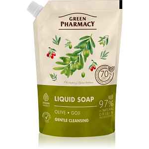Green Pharmacy Olive & Goji Berry Liquid Soap tekuté mýdlo – náhradní náplň 460 ml