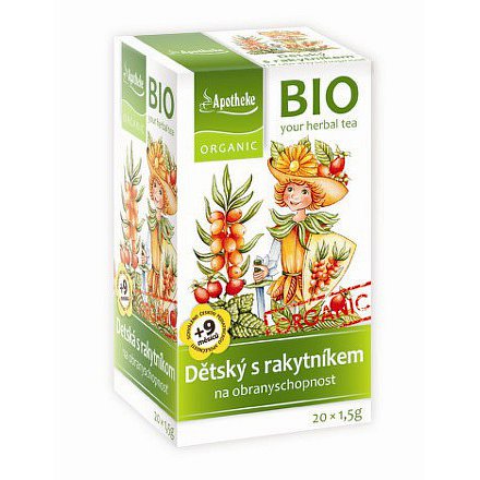 Apotheke BIO Dětský čaj s rakytníkem obranyschopnost 20x1.5g