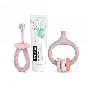 Suavinex Sada na ústní hygienu 3 ks růžová