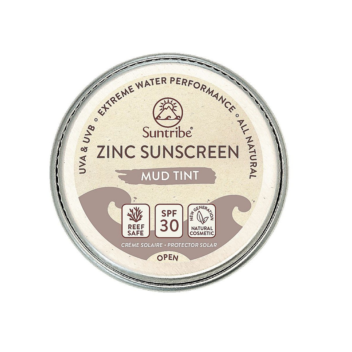 Suntribe Přírodní opalovací krém se zinkem Obličej & Sport tělový SPF30 10 g
