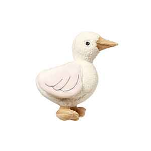 Babyono Plyšová hračka GOOSE ZOE s chrastítkem, krémová