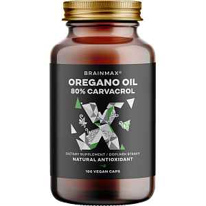BrainMax Oregano Oil 80% Carvacrol, 100 rostlinných kapslí