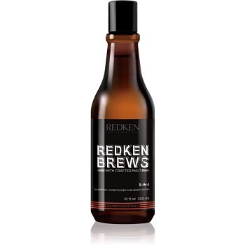 Redken Brews 3 v 1 šampon, kondicionér a sprchový gel  300 ml