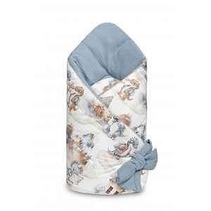 SENSILLO Zavinovačka pro miminko, mušelín, bavlna - Dráček modrý, jeans