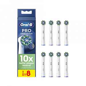 Oral-B CrossAction Pro White náhradní hlavice 8 ks