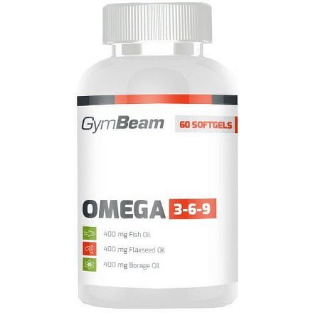 GymBeam Omega 3-6-9 unflavored - 60 kaps