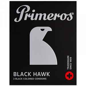 Primeros Black Hawk – černé kondomy (3 ks)