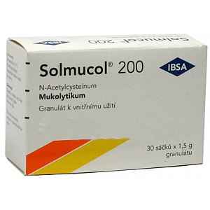 Solmucol 200 perorální gra. 30 x 200 mg-sáč.