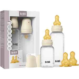 BIBS Anti-Colic Baby Bottle Set antikoliková láhev s kaučukovou savičkou Ivory