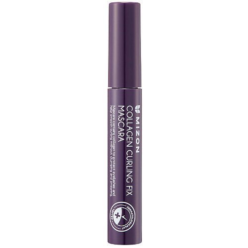 Mizon Voděodolná řasenka pro prodloužení a natočení řas (Collagen Curling Fix Mascara) Black 6 ml