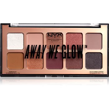 NYX Professional Makeup Away We Glow paletka očních stínů odstín 01 Love Beam 10 g