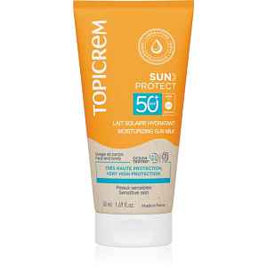 Topicrem Sun Protect Moisturizing Sun Milk hydratační mléko na opalování SPF 50+ 50 ml