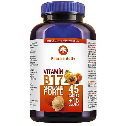 Vitamín B17 FORTE Amygdalin 45+15tbl. Zdarma