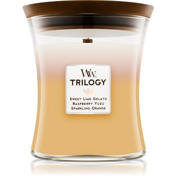 Woodwick Trilogy Summer Sweets vonná svíčka 275 g s dřevěným knotem